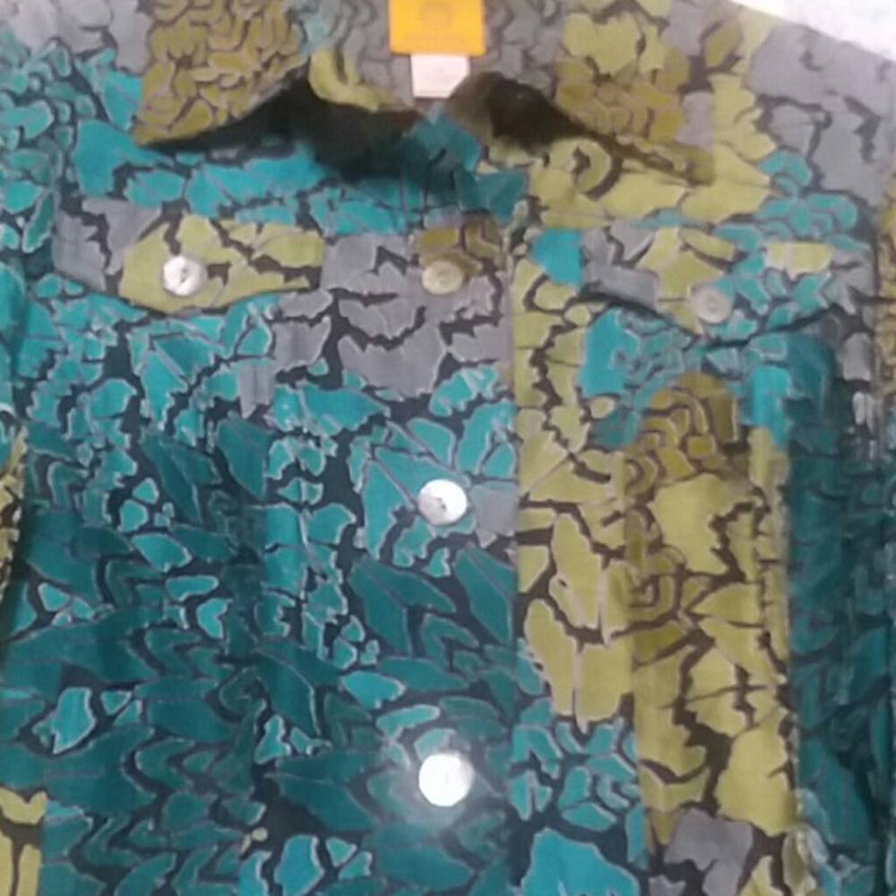 Ruby Rd burn out blouse - Picture 3 of 5